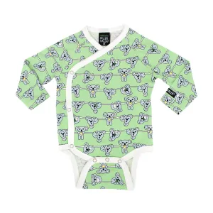Villervalla - Wrap Body Suit - Koala Bears - Pea
