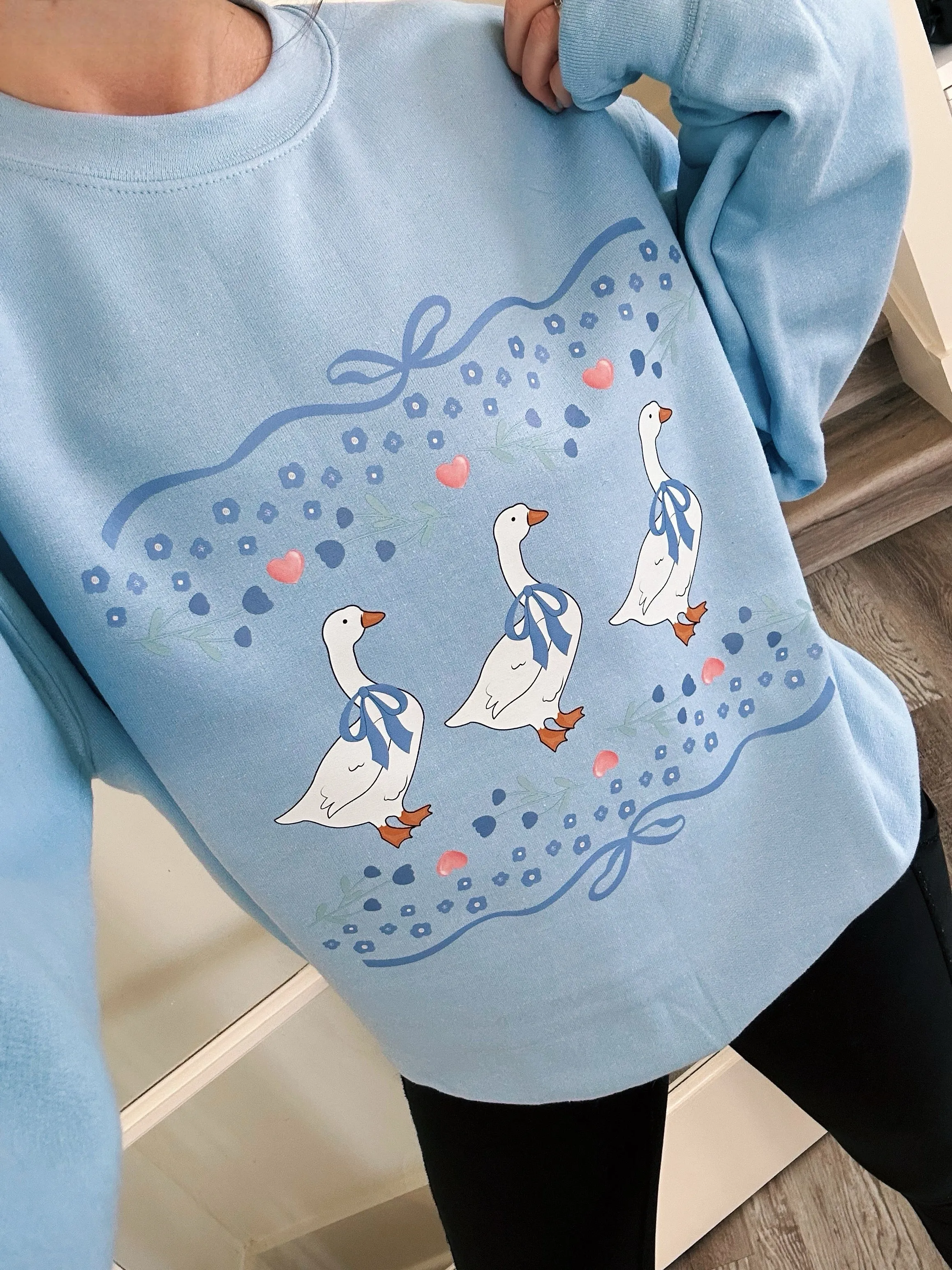 Vintage Floral Geese  // CHOOSE YOUR GARMENT STYLE