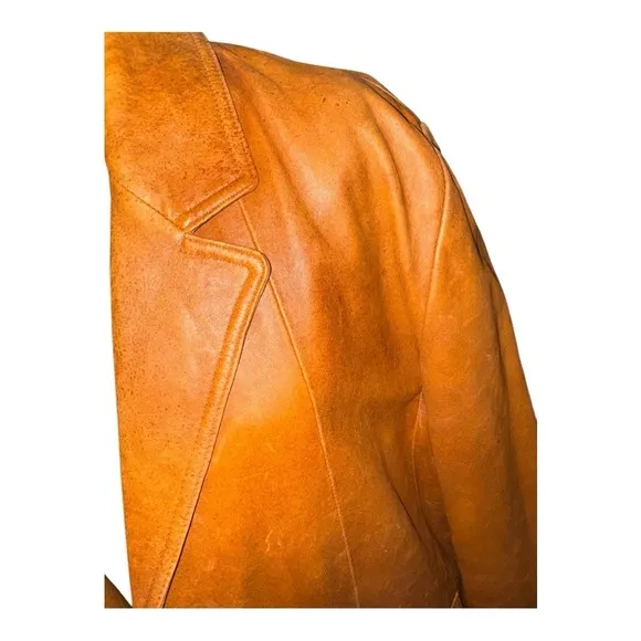 VTG Wilson’s Leathers Carmel 100%leather collared jacket size XL