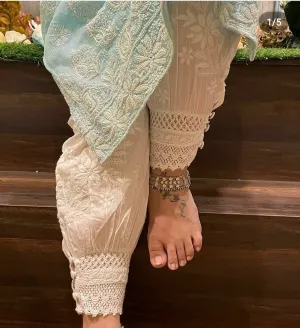 White Chikankari Afghani Salwar(Price Dropped ⤵️) (ALL SIZES )