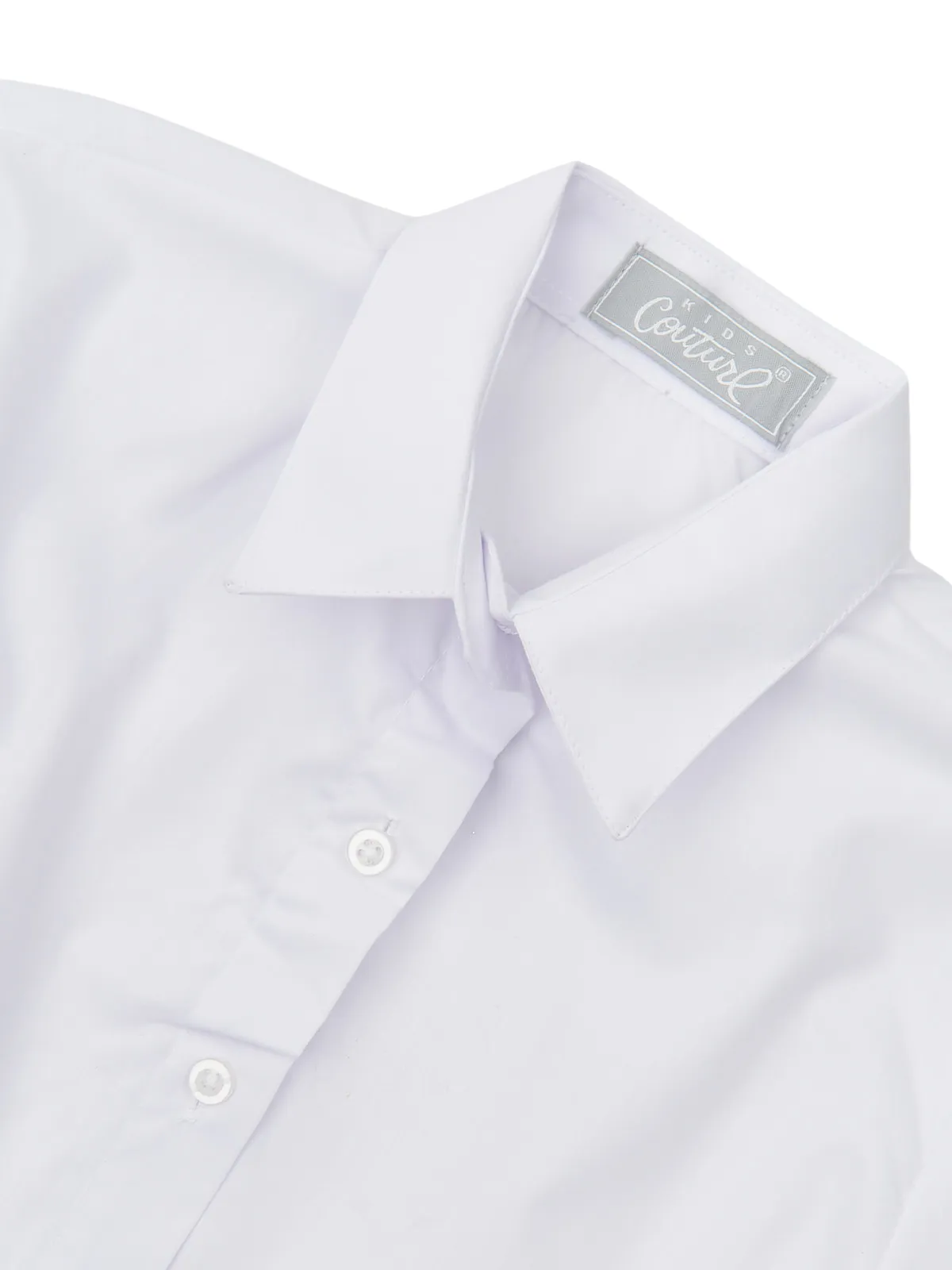 White Collared Dress Shirt by Kids Couture