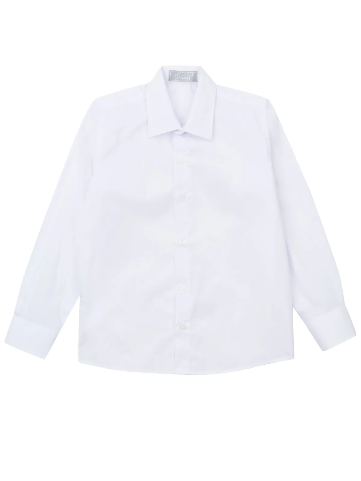 White Collared Dress Shirt by Kids Couture