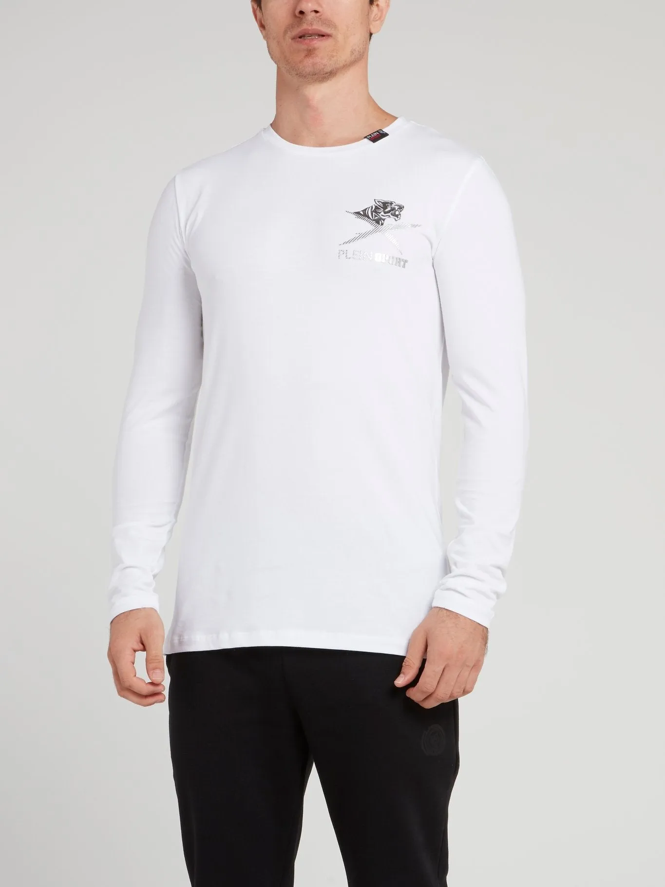 White Logo Long Sleeve T-Shirt