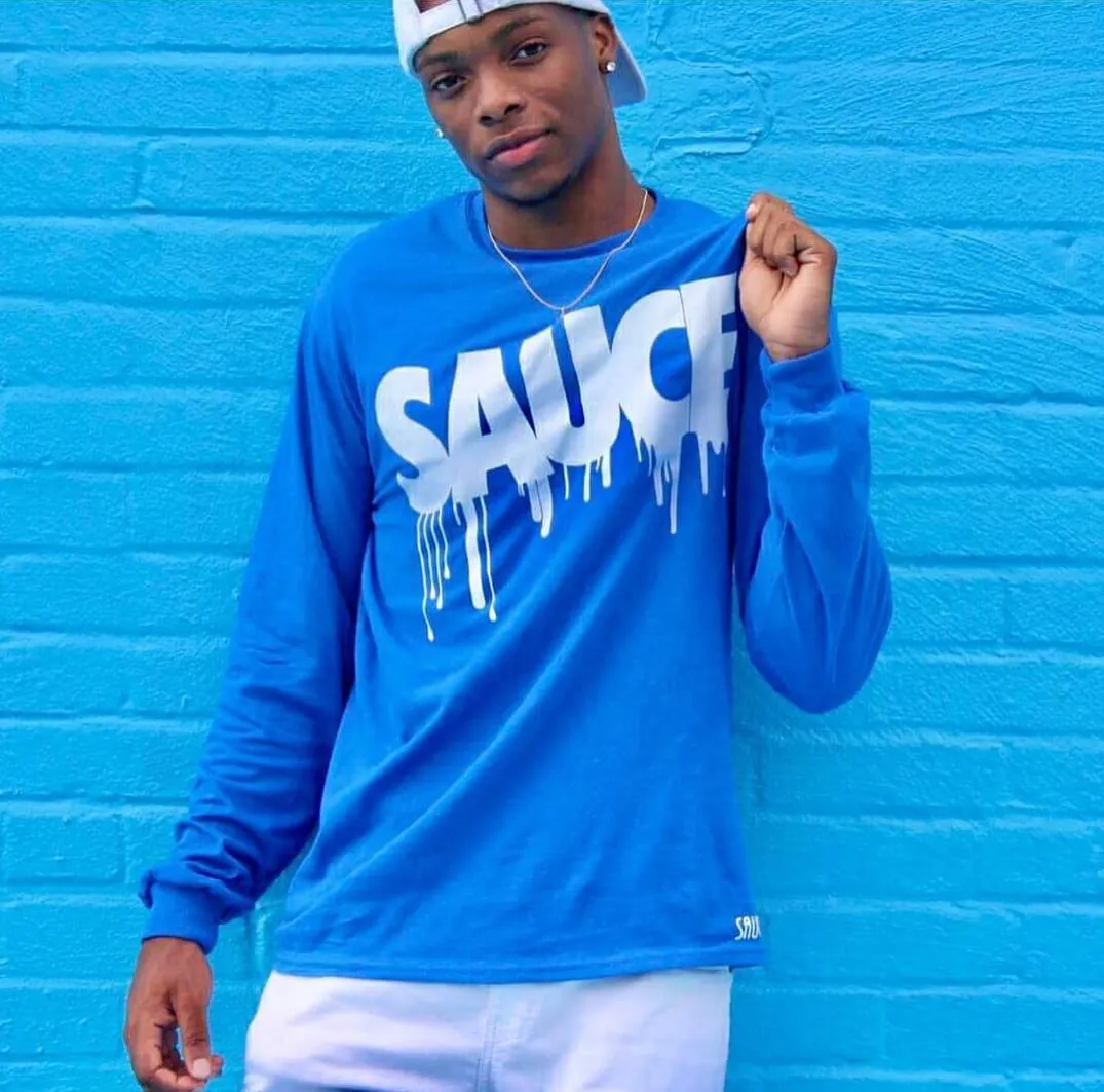White Sauce | Blue Long Sleeve Tee