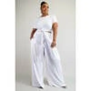 White Wrap Around Top and Bottom Set