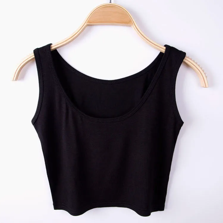 Women Tank Crop Top Short Vest Womens Sexy Camisole Bustier Crop Top cropped Camisa Feminina