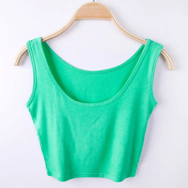 Women Tank Crop Top Short Vest Womens Sexy Camisole Bustier Crop Top cropped Camisa Feminina