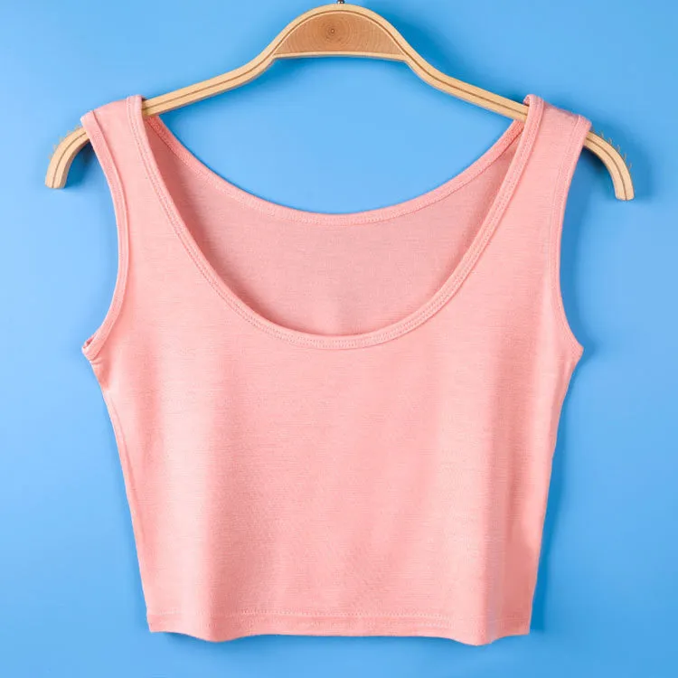 Women Tank Crop Top Short Vest Womens Sexy Camisole Bustier Crop Top cropped Camisa Feminina