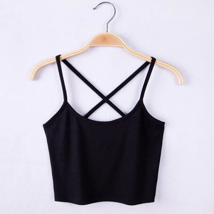 Women Tank Crop Top Short Vest Womens Sexy Camisole Bustier Crop Top cropped Camisa Feminina