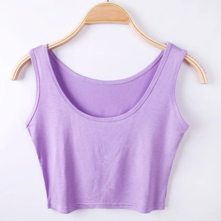 Women Tank Crop Top Short Vest Womens Sexy Camisole Bustier Crop Top cropped Camisa Feminina