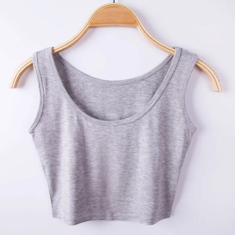 Women Tank Crop Top Short Vest Womens Sexy Camisole Bustier Crop Top cropped Camisa Feminina
