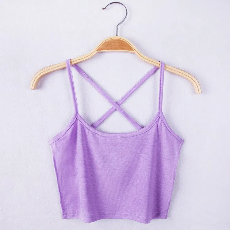 Women Tank Crop Top Short Vest Womens Sexy Camisole Bustier Crop Top cropped Camisa Feminina