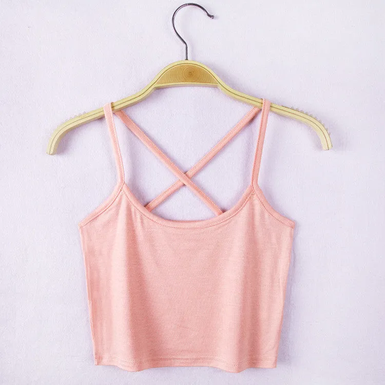 Women Tank Crop Top Short Vest Womens Sexy Camisole Bustier Crop Top cropped Camisa Feminina
