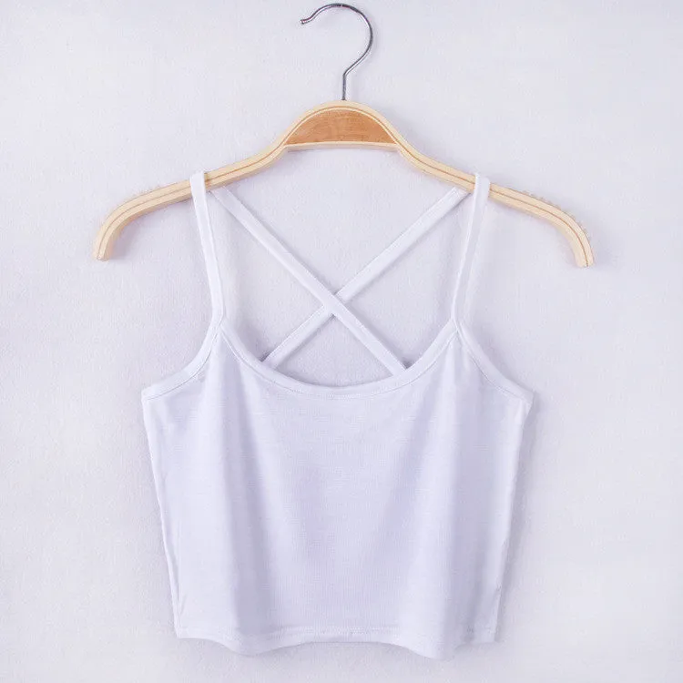 Women Tank Crop Top Short Vest Womens Sexy Camisole Bustier Crop Top cropped Camisa Feminina