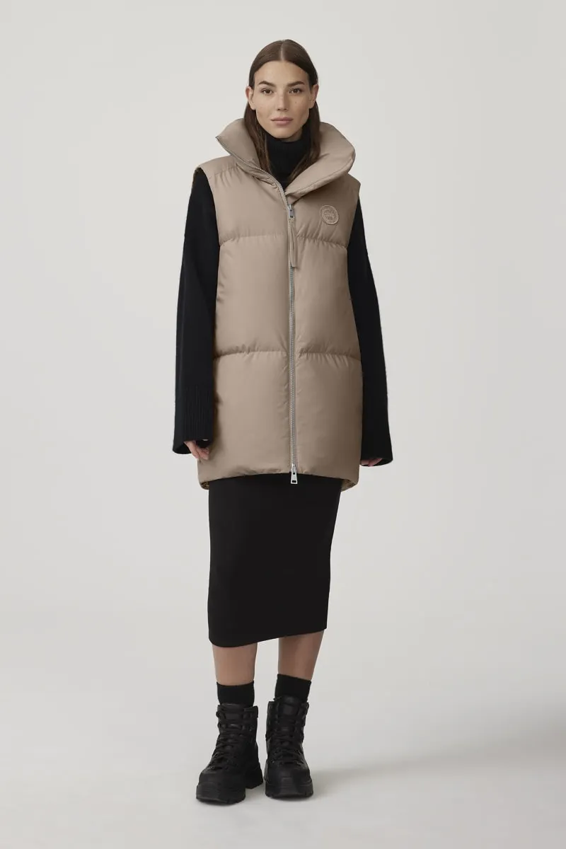 Womens Garnet Long Vest Desert Sand -4824W
