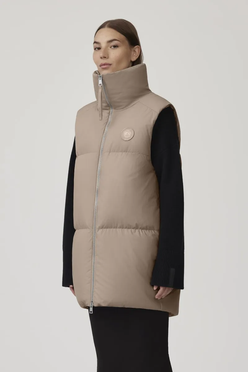 Womens Garnet Long Vest Desert Sand -4824W