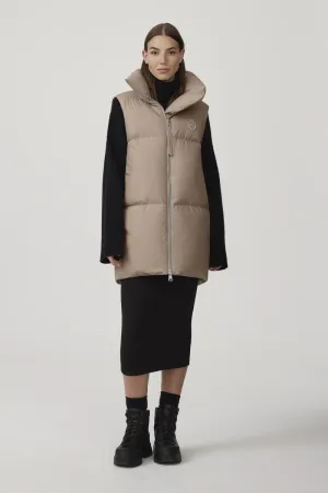 Womens Garnet Long Vest Desert Sand -4824W
