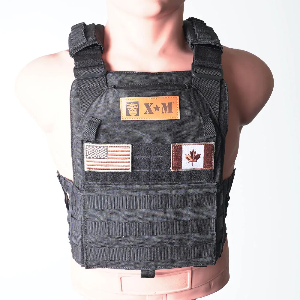 XM Fitness Tactical Weighted Vest BLACK