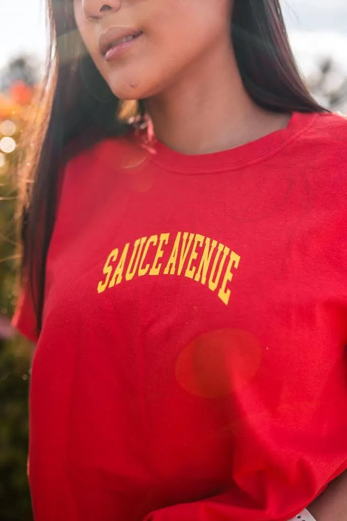 Yellow SA Curve | Red Tee