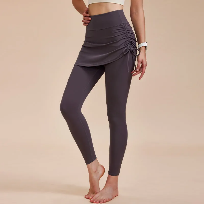 Yoga Pants with Skirt Design
