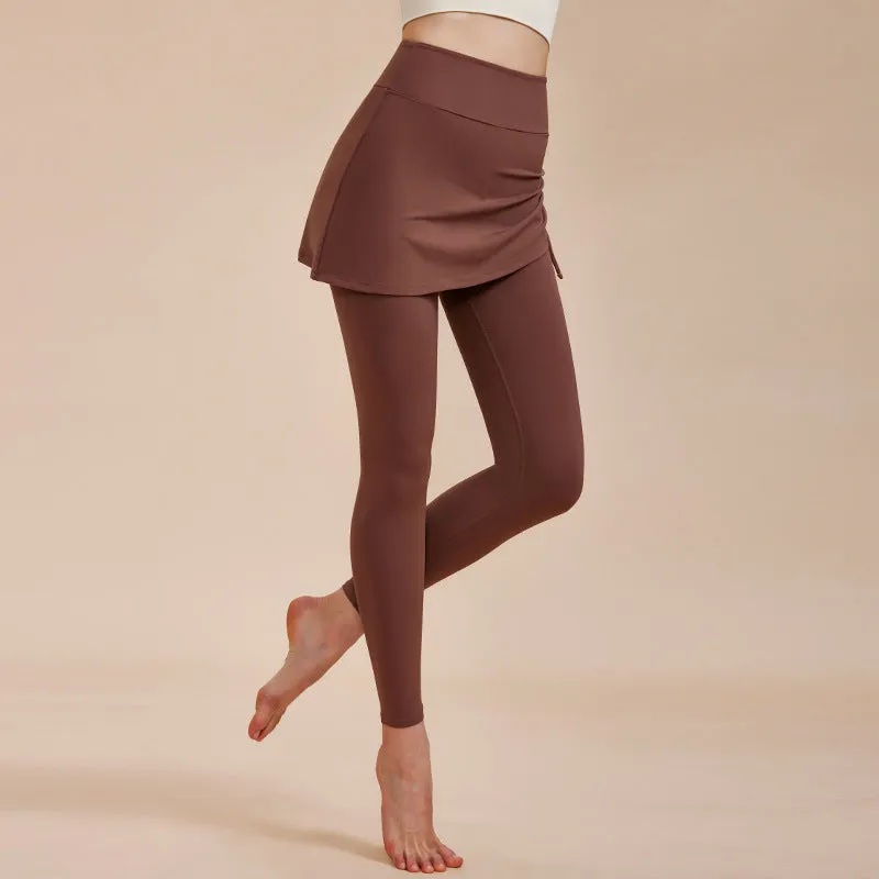 Yoga Pants with Skirt Design