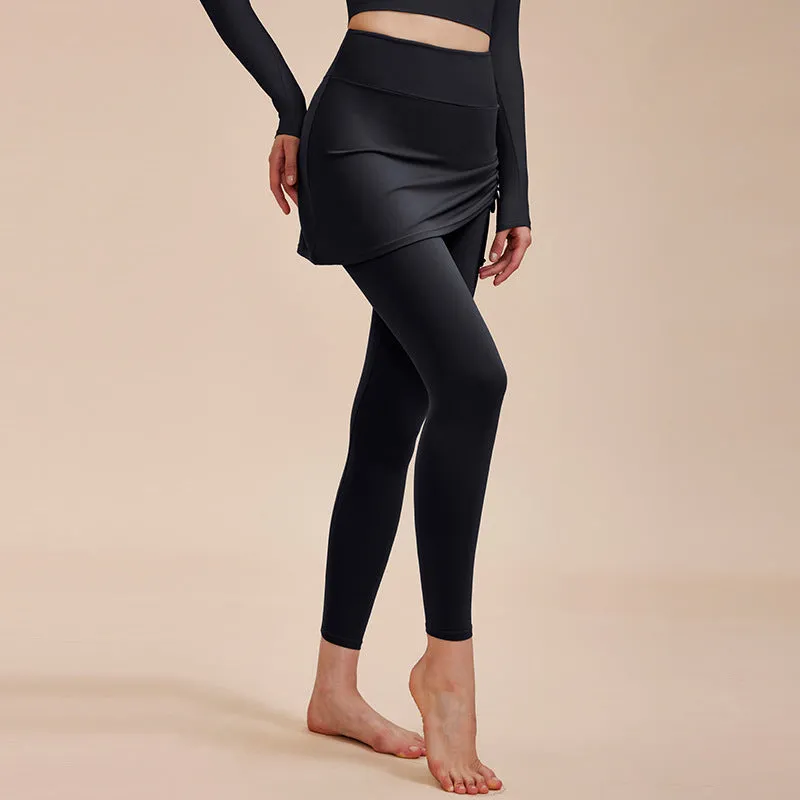Yoga Pants with Skirt Design