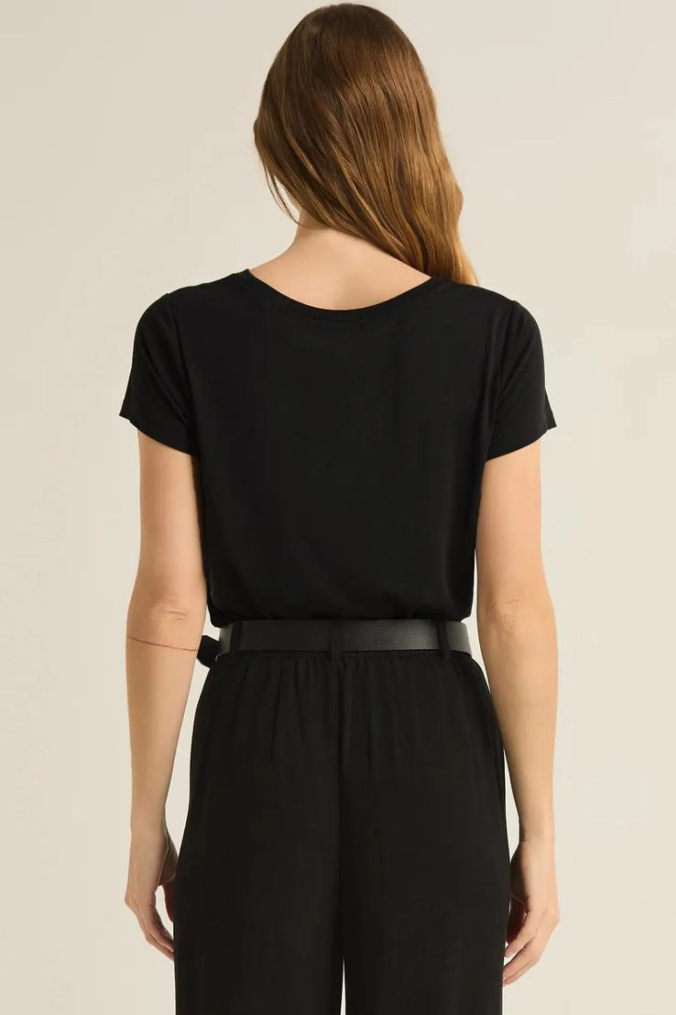 Z Supply: Backstage Crew Neck Tee in Black