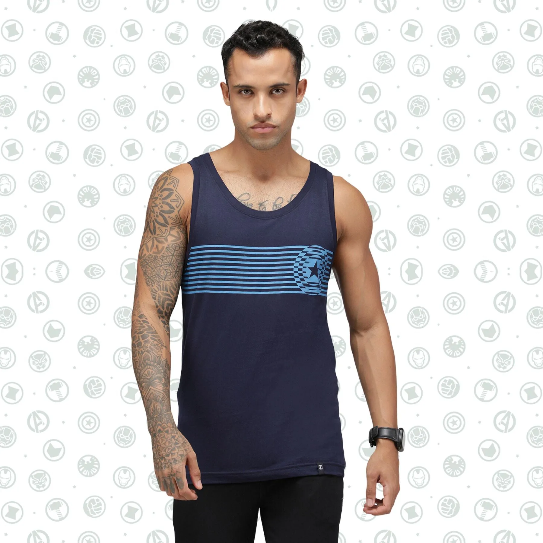 Zoiro Men's Marvel Singlet Vest - Captain America