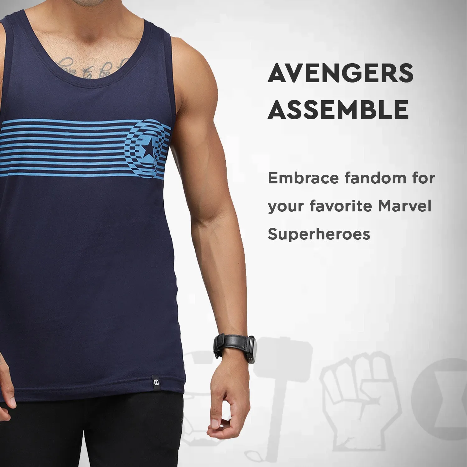 Zoiro Men's Marvel Singlet Vest - Captain America